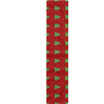 8-Bit Pixel Christmas Tree Pattern Print Table Runner