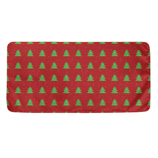 8-Bit Pixel Christmas Tree Pattern Print Towel
