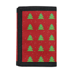 8-Bit Pixel Christmas Tree Pattern Print Trifold Wallet