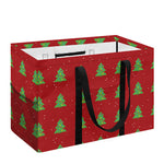 8-Bit Pixel Christmas Tree Pattern Print Utility Tote Bag