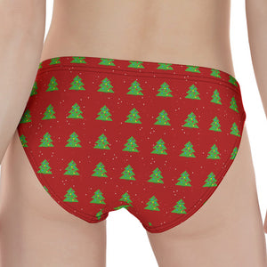 8-Bit Pixel Christmas Tree Pattern Print Women's Panties