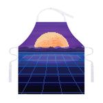 8-Bit Pixel Digital Landscape Print Adjustable Apron