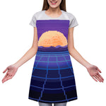 8-Bit Pixel Digital Landscape Print Adjustable Apron