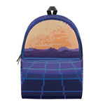 8-Bit Pixel Digital Landscape Print Backpack