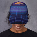 8-Bit Pixel Digital Landscape Print Baseball Cap