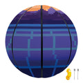 8-Bit Pixel Digital Landscape Print Basketball