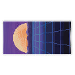 8-Bit Pixel Digital Landscape Print Beach Towel