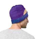8-Bit Pixel Digital Landscape Print Beanie