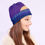 8-Bit Pixel Digital Landscape Print Beanie