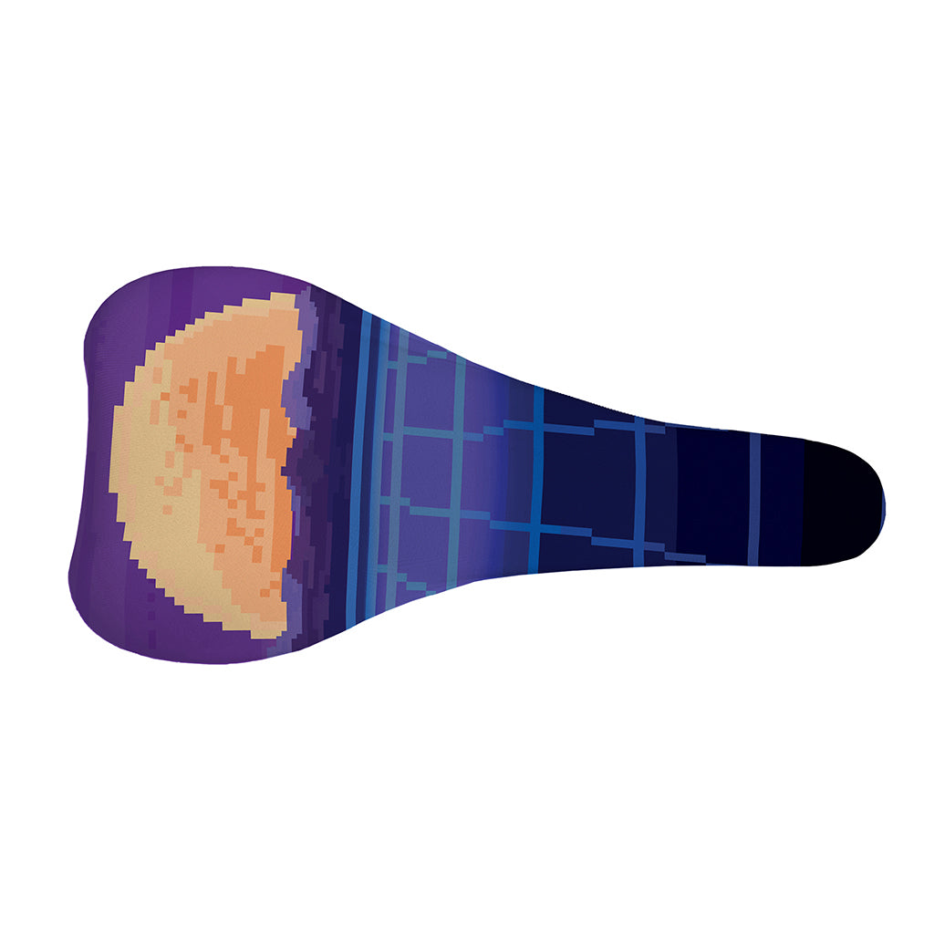 8-Bit Pixel Digital Landscape Print Bicycle Seat Cover