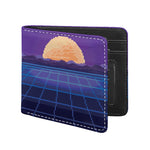 8-Bit Pixel Digital Landscape Print Bifold Wallet