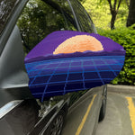 8-Bit Pixel Digital Landscape Print Car Side Mirror Covers