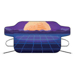 8-Bit Pixel Digital Landscape Print Car Windshield Snow Cover