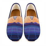 8-Bit Pixel Digital Landscape Print Casual Shoes