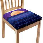 8-Bit Pixel Digital Landscape Print Chair Cushion Cover