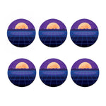 8-Bit Pixel Digital Landscape Print Coaster Set