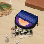 8-Bit Pixel Digital Landscape Print Coin Purse