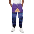 8-Bit Pixel Digital Landscape Print Cotton Sweatpants