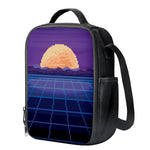 8-Bit Pixel Digital Landscape Print Crossbody Lunch Bag
