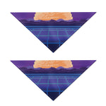 8-Bit Pixel Digital Landscape Print Dog Bandana