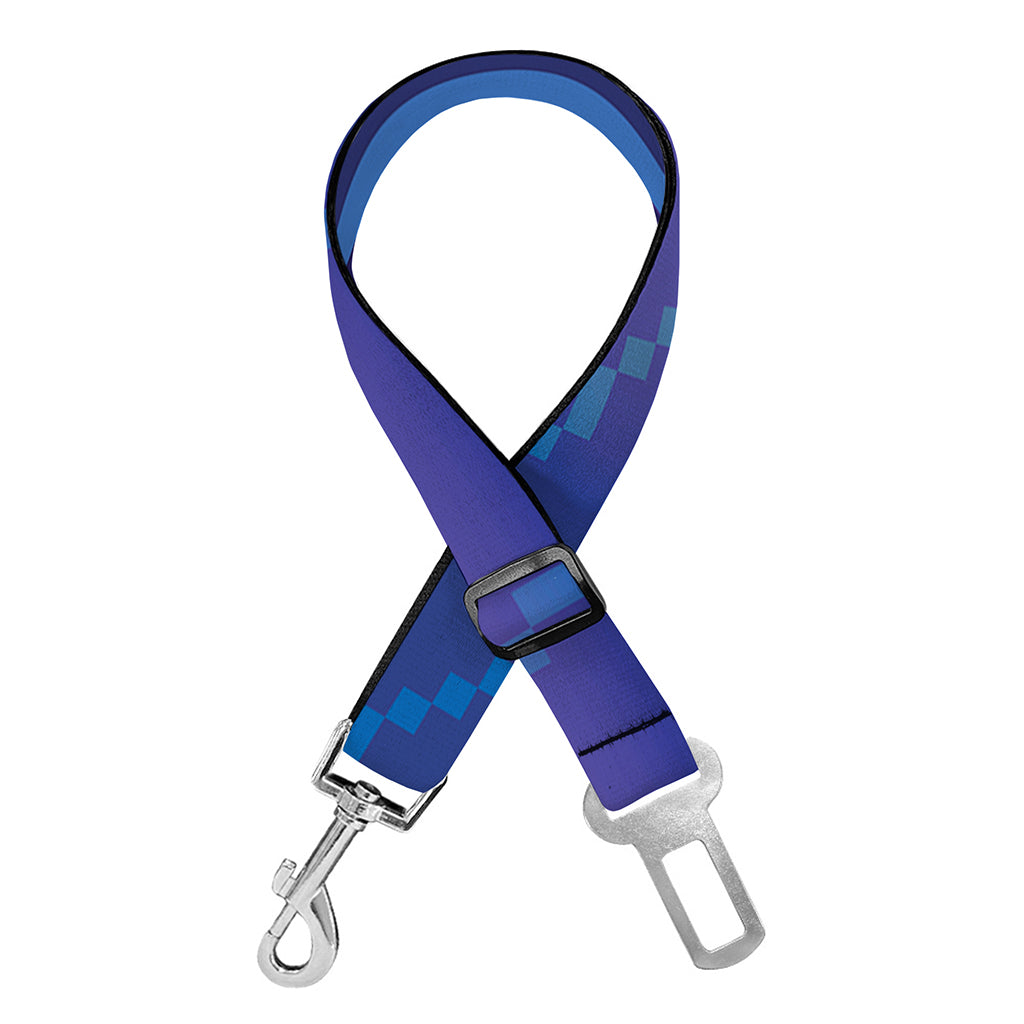8-Bit Pixel Digital Landscape Print Dog Seat Belt