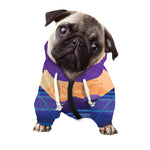 8-Bit Pixel Digital Landscape Print Dog Zip Up Hoodie