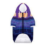 8-Bit Pixel Digital Landscape Print Dog Zip Up Hoodie