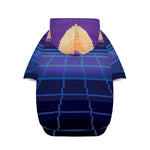 8-Bit Pixel Digital Landscape Print Dog Zip Up Hoodie