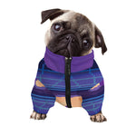 8-Bit Pixel Digital Landscape Print Dog Zip Up Jacket