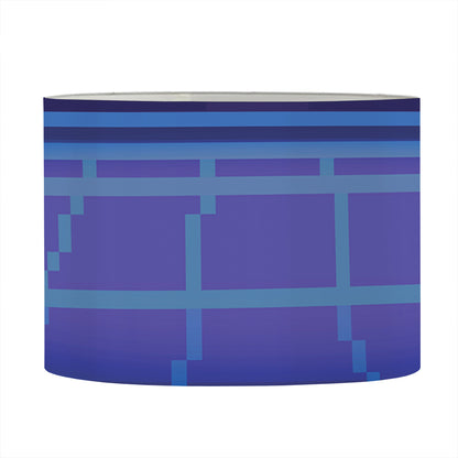 8-Bit Pixel Digital Landscape Print Drum Lamp Shade