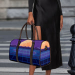 8-Bit Pixel Digital Landscape Print Duffle Bag