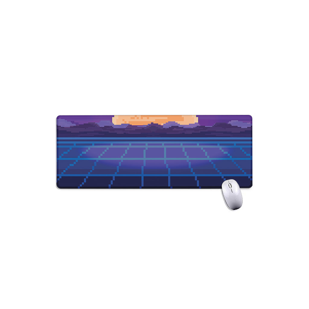 8-Bit Pixel Digital Landscape Print Extended Mouse Pad