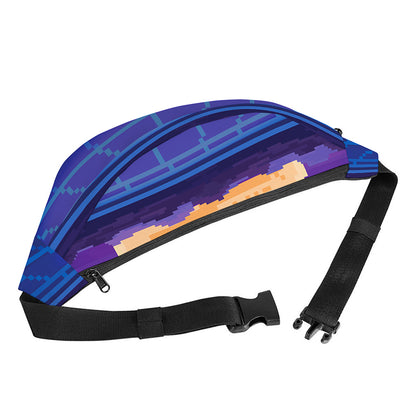 8-Bit Pixel Digital Landscape Print Fanny Pack