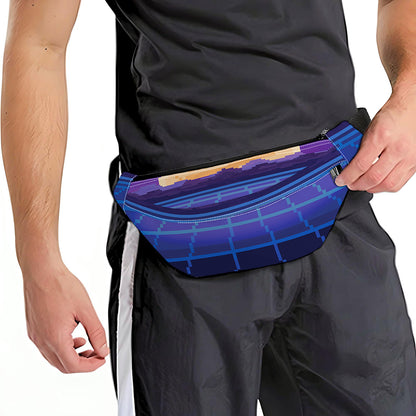 8-Bit Pixel Digital Landscape Print Fanny Pack