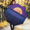 8-Bit Pixel Digital Landscape Print Foldable Umbrella