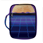 8-Bit Pixel Digital Landscape Print Front Pocket Bible Bag