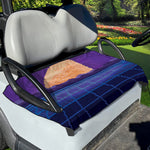 8-Bit Pixel Digital Landscape Print Golf Cart Seat Cover