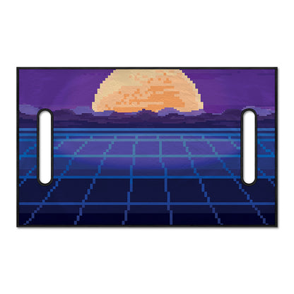 8-Bit Pixel Digital Landscape Print Golf Cart Seat Cover