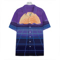 8-Bit Pixel Digital Landscape Print Hawaiian Shirt