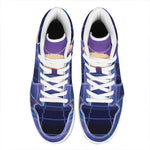8-Bit Pixel Digital Landscape Print High Top Leather Sneakers