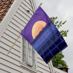 8-Bit Pixel Digital Landscape Print House Flag