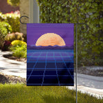 8-Bit Pixel Digital Landscape Print House Flag