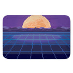 8-Bit Pixel Digital Landscape Print Indoor Door Mat
