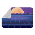 8-Bit Pixel Digital Landscape Print Indoor Door Mat