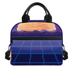 8-Bit Pixel Digital Landscape Print Insulated Lunch Bag