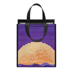 8-Bit Pixel Digital Landscape Print Insulated Lunch Tote