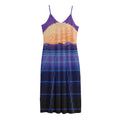 8-Bit Pixel Digital Landscape Print Jersey Midi Cami Dress