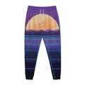 8-Bit Pixel Digital Landscape Print Jogger Pants