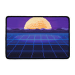 8-Bit Pixel Digital Landscape Print Kitchen Mat