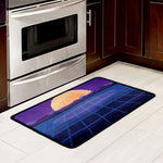 8-Bit Pixel Digital Landscape Print Kitchen Mat